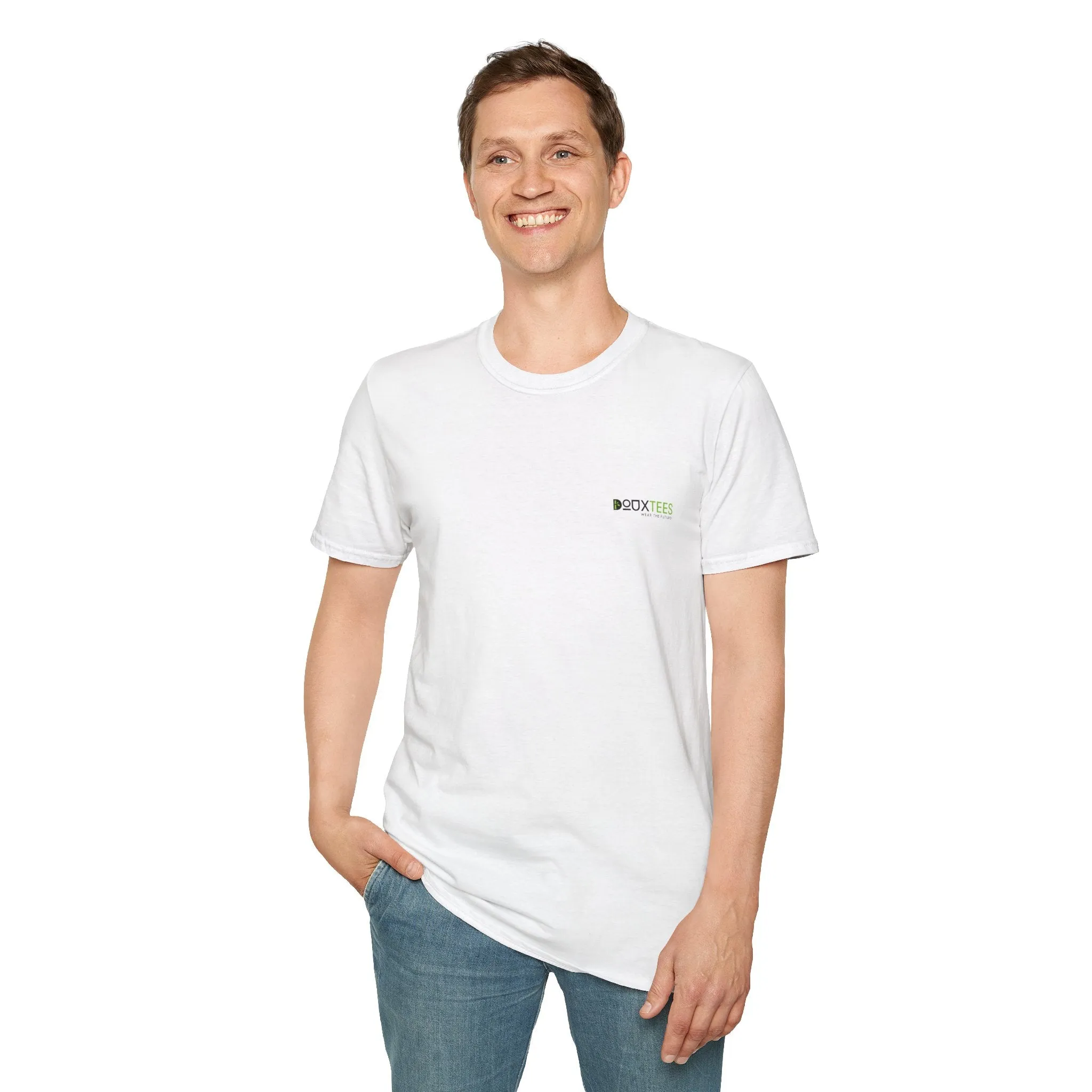 Unisex  Bamboo Viscose T-Shirt Douxtees brand merchandise, featuring our logo.