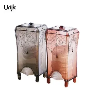 Urijk Cotton Pad Makeup Storage Box Makeup Organizer for Cosmetics Boxes Storage Organizer Make up Desk Accessories Organizer