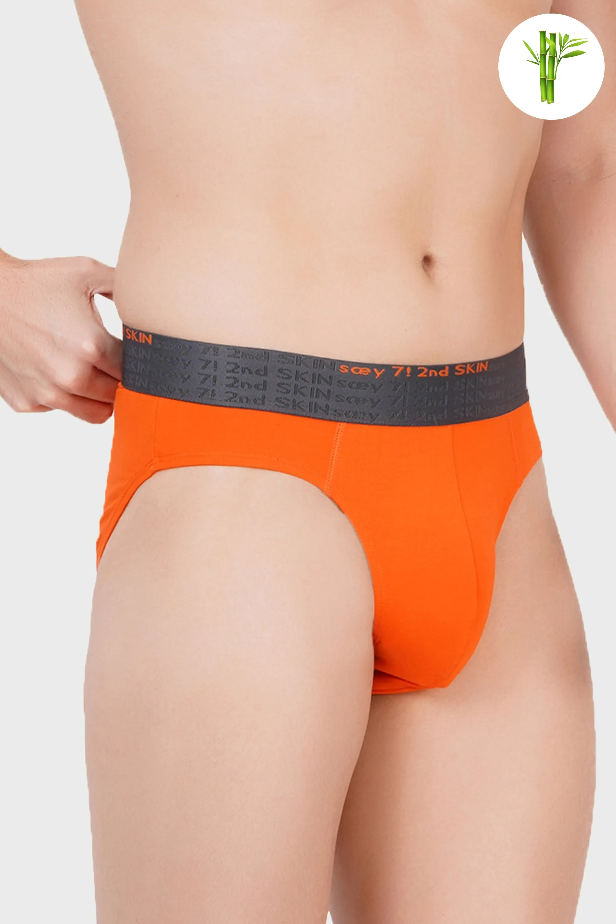 Vibrant Micro Bamboo Brief - Maple Orange
