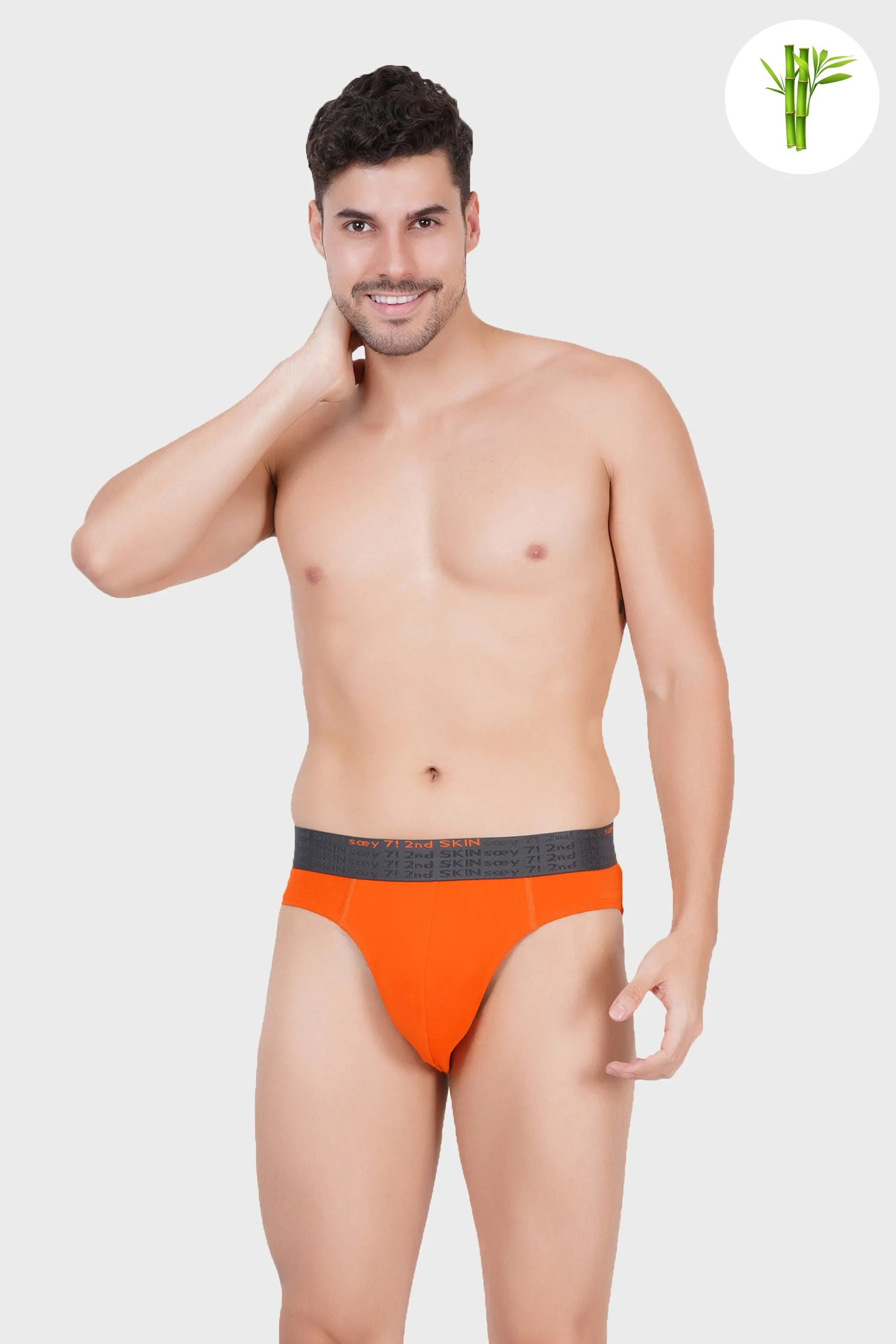 Vibrant Micro Bamboo Brief - Maple Orange