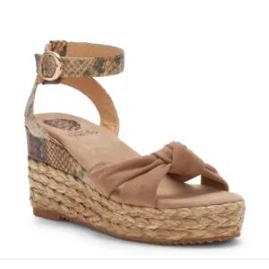 Vince Camuto Women’s Keedra Brown Snakeskin Print Sandal Wedge Size 7