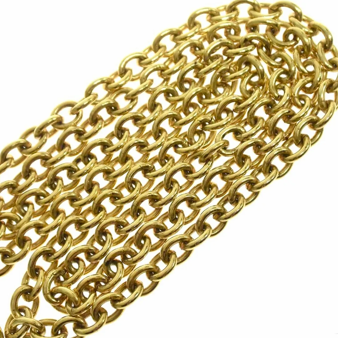 Vintage Moschino golden chain necklace with Give Me Love pendant top. Must have classic jewelry piece. 060914y1