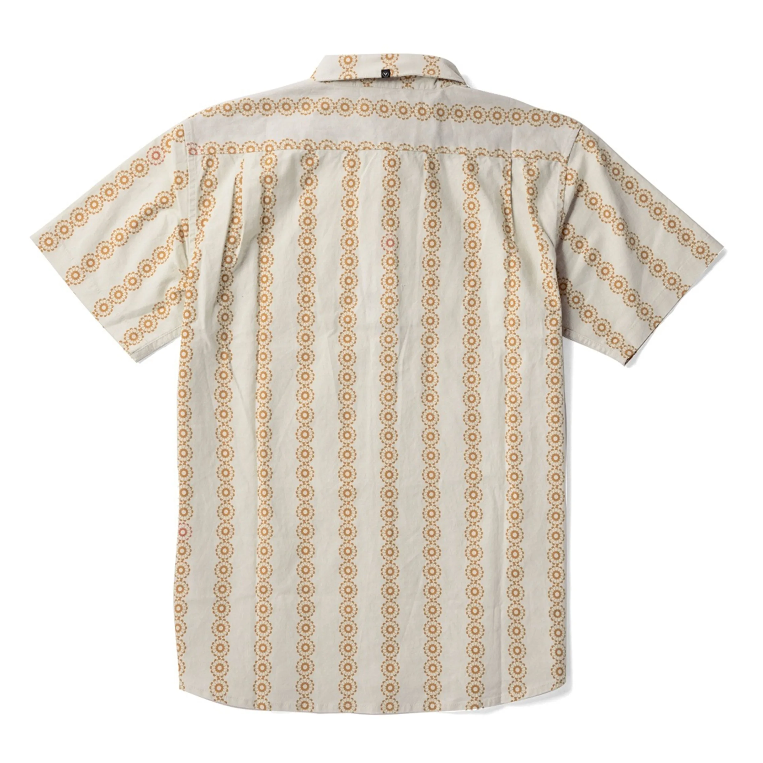 VISSLA MEN'S SOLAR SPIRALS ECO COLLARED SS SHIRT BONE