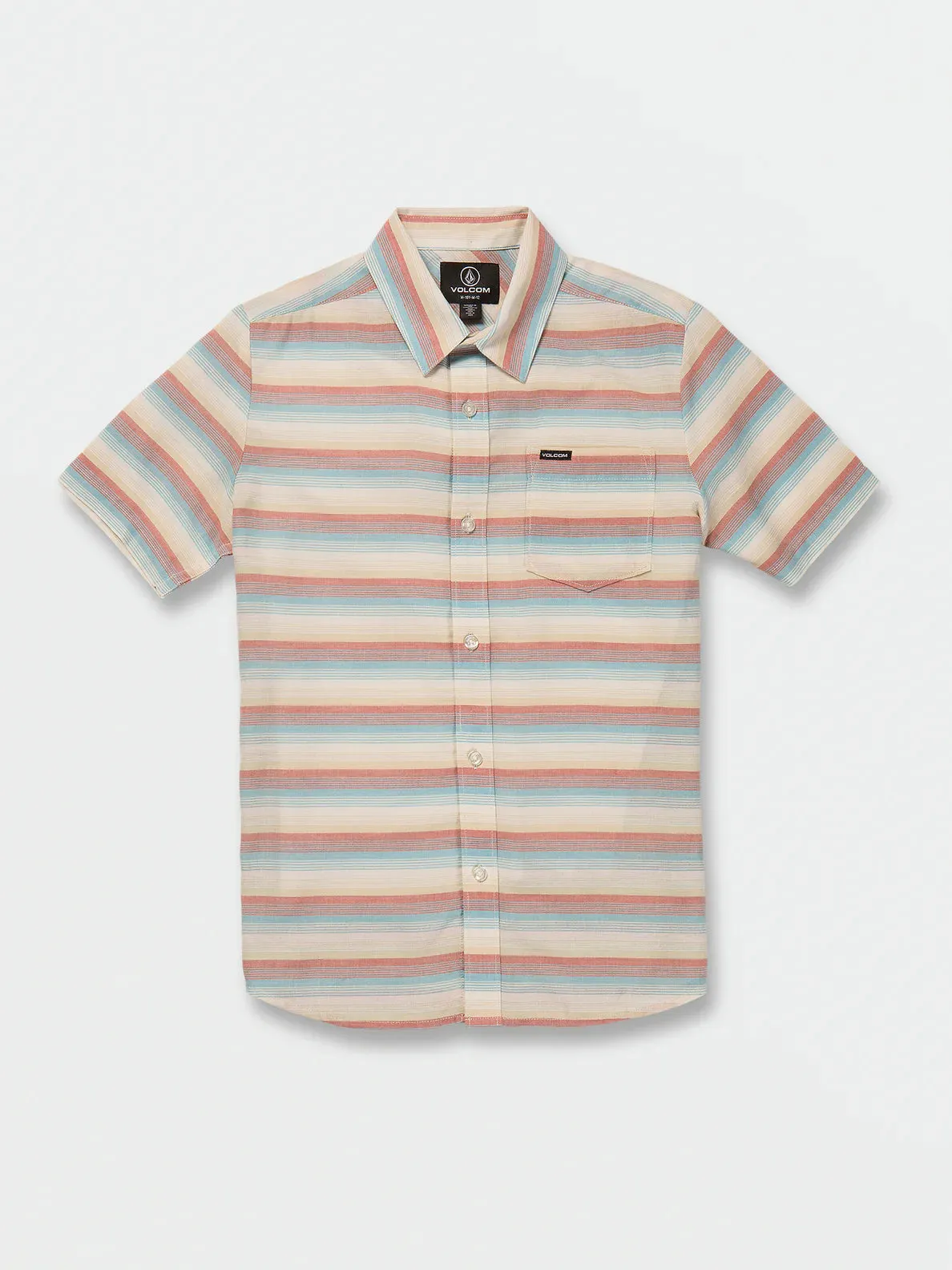 Volcom Big Boys Veecee Stripe Short Sleeve Shirt