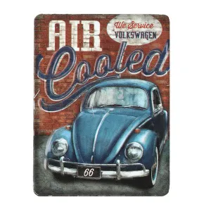 Volkswagen Air Cooled Service Embossed Metal Magnet