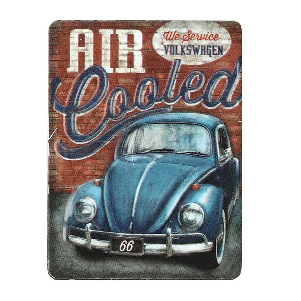 Volkswagen Air Cooled Service Embossed Metal Magnet
