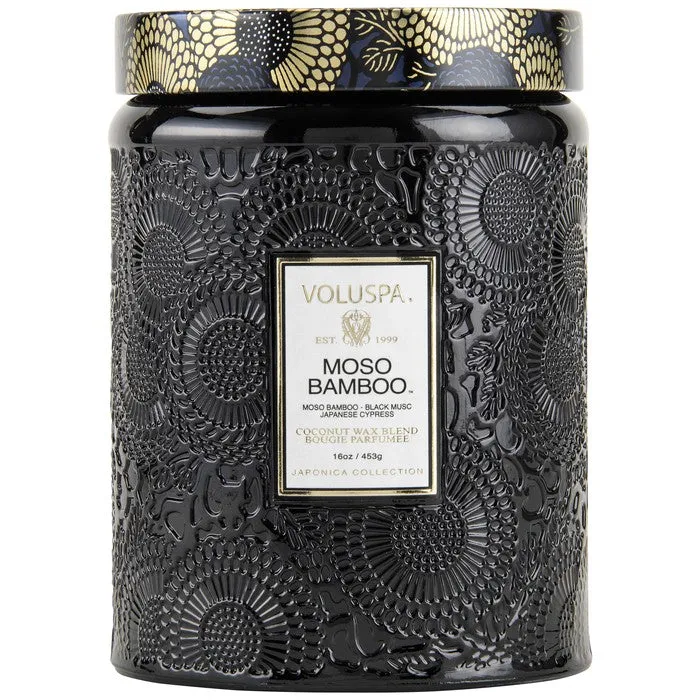 Voluspa Large Glass Jar Candle Moso Bamboo 16 oz