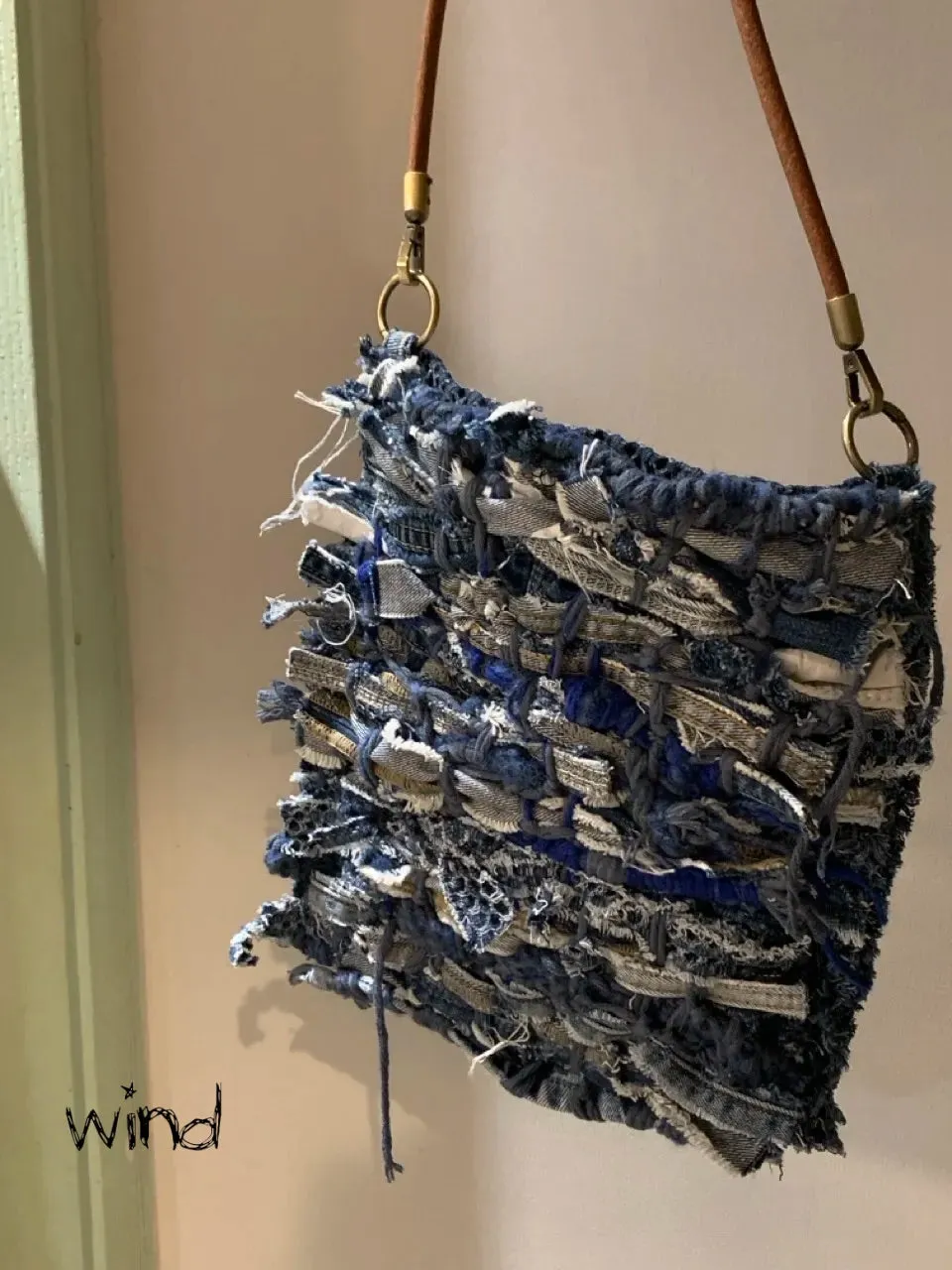 Wandering Cowboy丨Handmade mixed-woven denim crossbody bag
