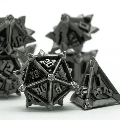 Warrior's Flail: Silver - Metal RPG Dice Set