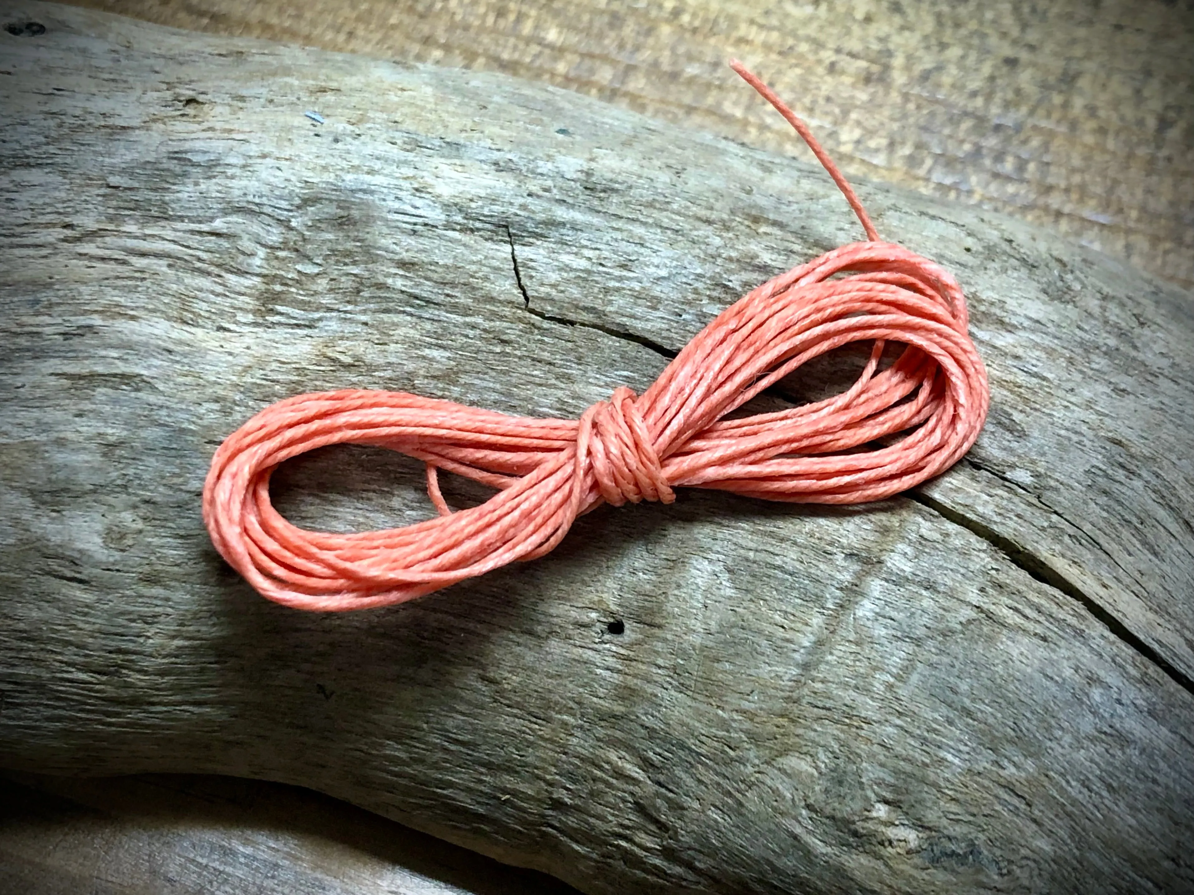 Waxed Irish Linen - Orange Creamsicle