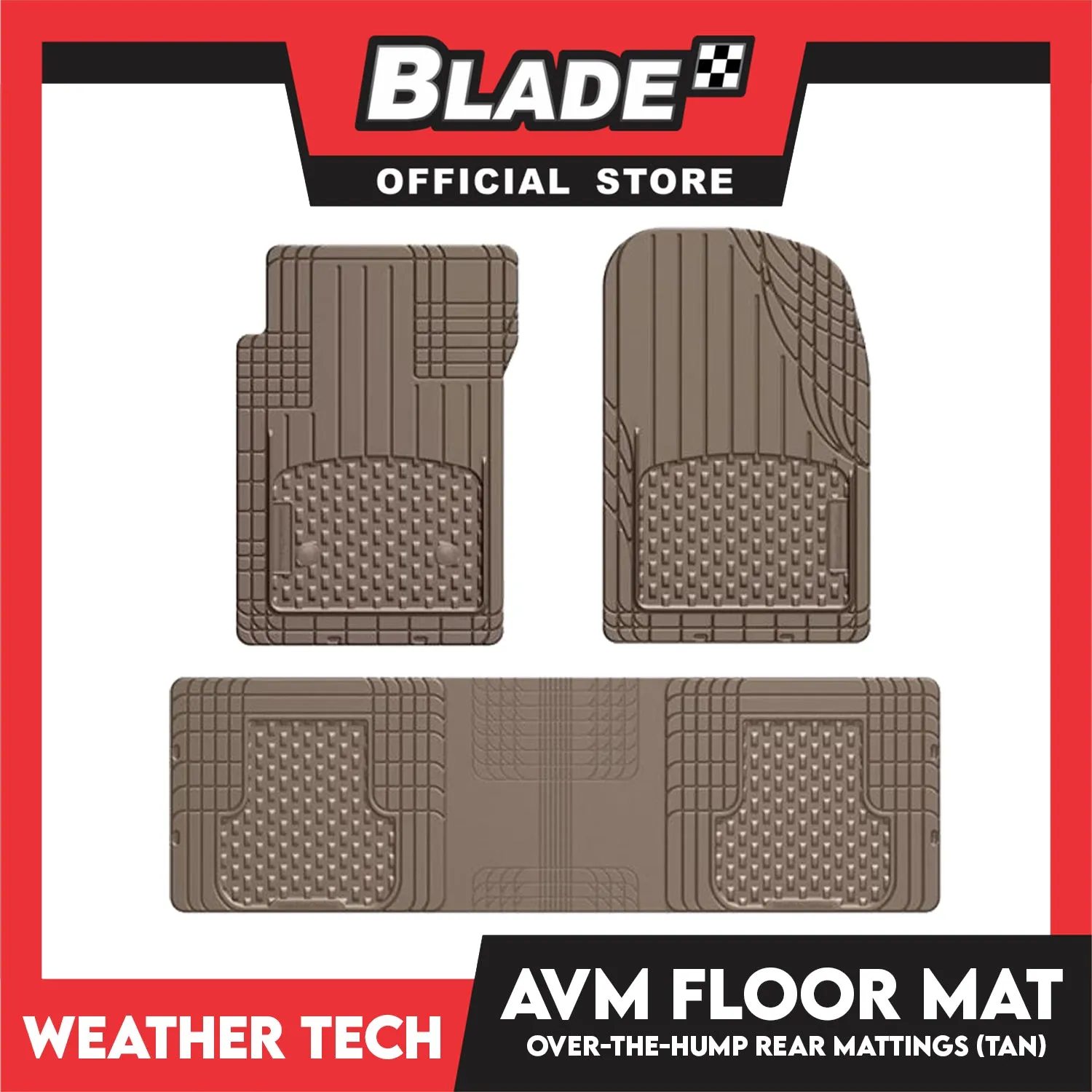WeatherTech Universal Fit Over-The-Hump Rear Floor Liner WT11AVMOT(Tan)