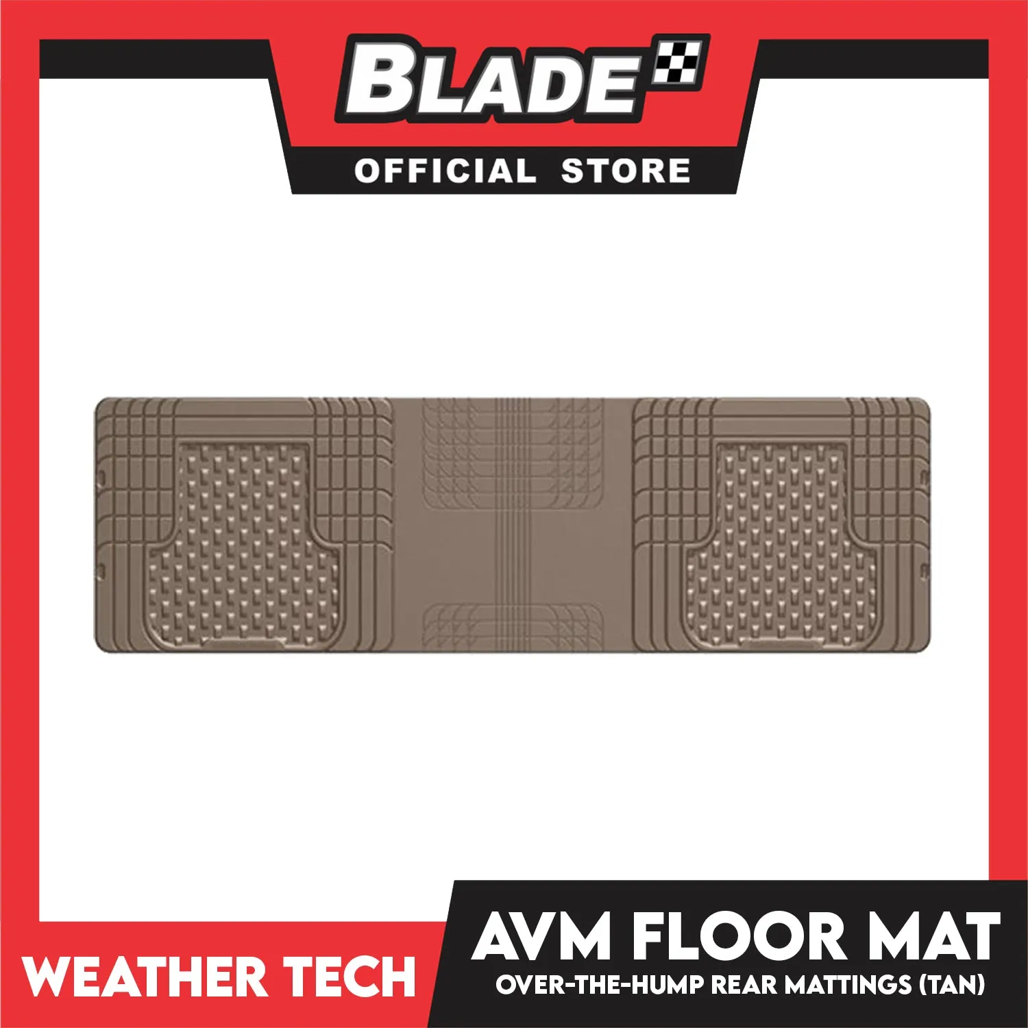 WeatherTech Universal Fit Over-The-Hump Rear Floor Liner WT11AVMOT(Tan)