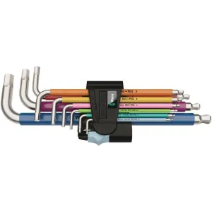 Wera 3950/9 Hex-Plus Multicolour Stainless 1 L-key set metric - stainless - 9 pieces