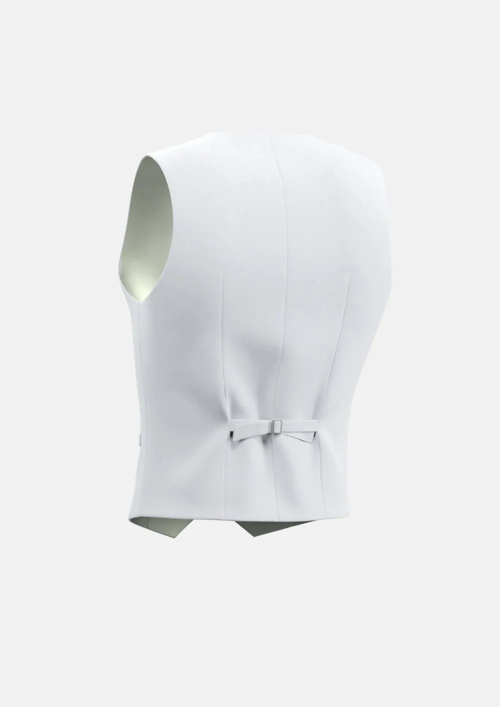 White Linen Vest