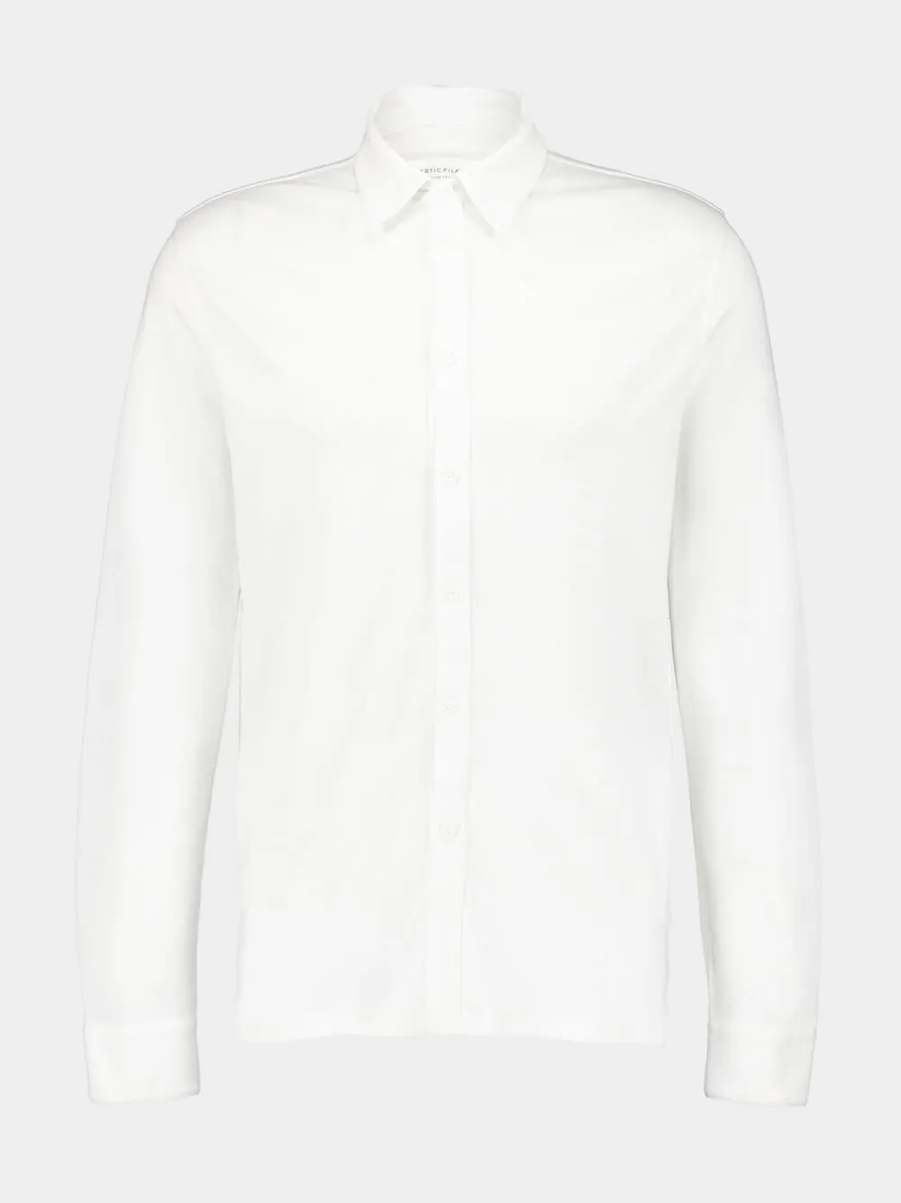 White Organic Cotton Linen Long-Sleeved Shirt