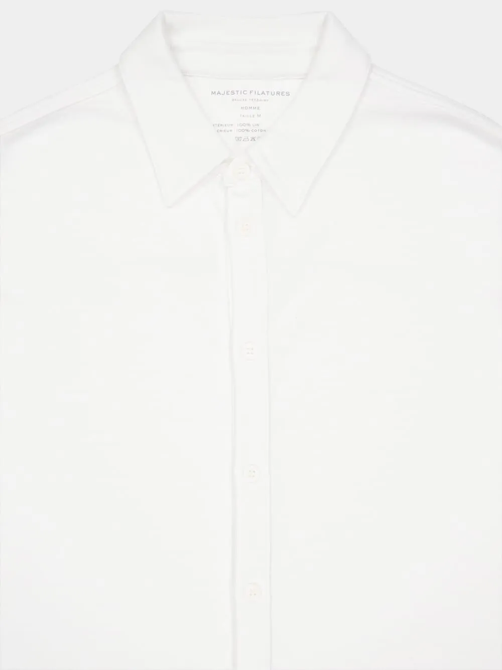White Organic Cotton Linen Long-Sleeved Shirt