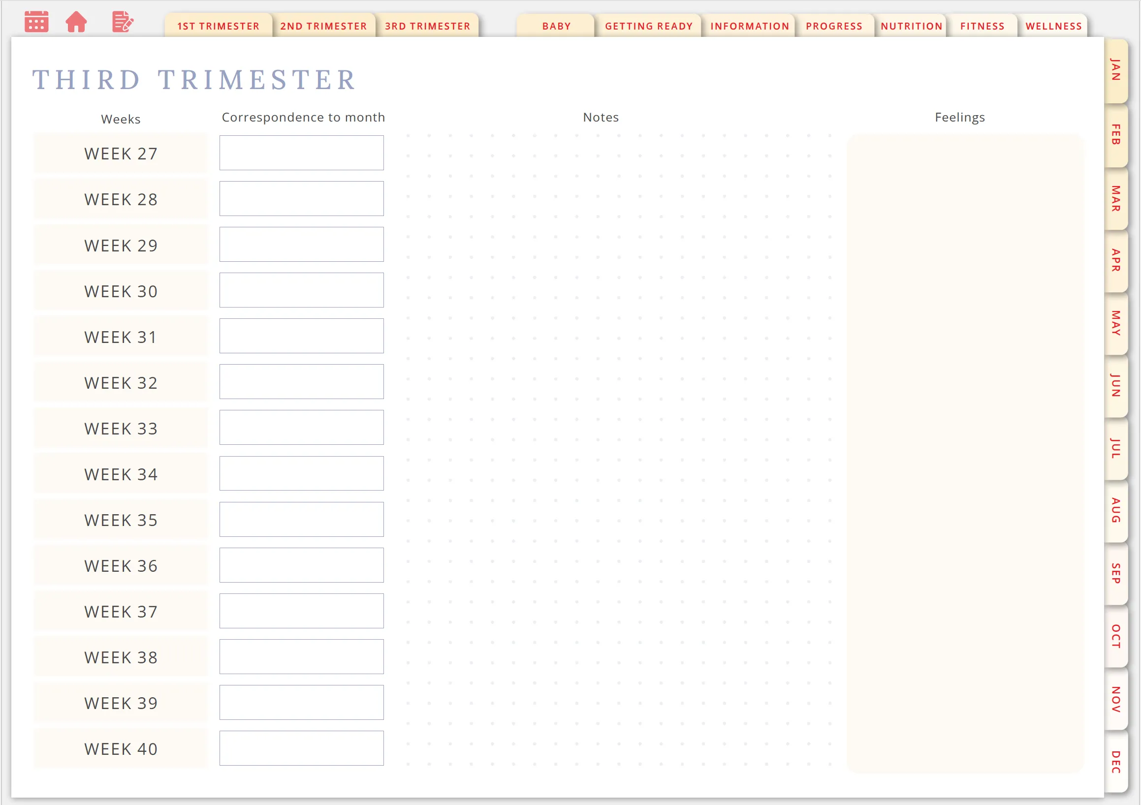 Wholesome Linen Ultimate Pregnancy Planner | Digital Maternity & Baby Organizer | Comprehensive & Hyperlinked PDF