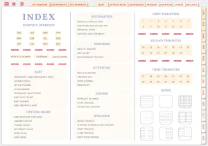 Wholesome Linen Ultimate Pregnancy Planner | Digital Maternity & Baby Organizer | Comprehensive & Hyperlinked PDF