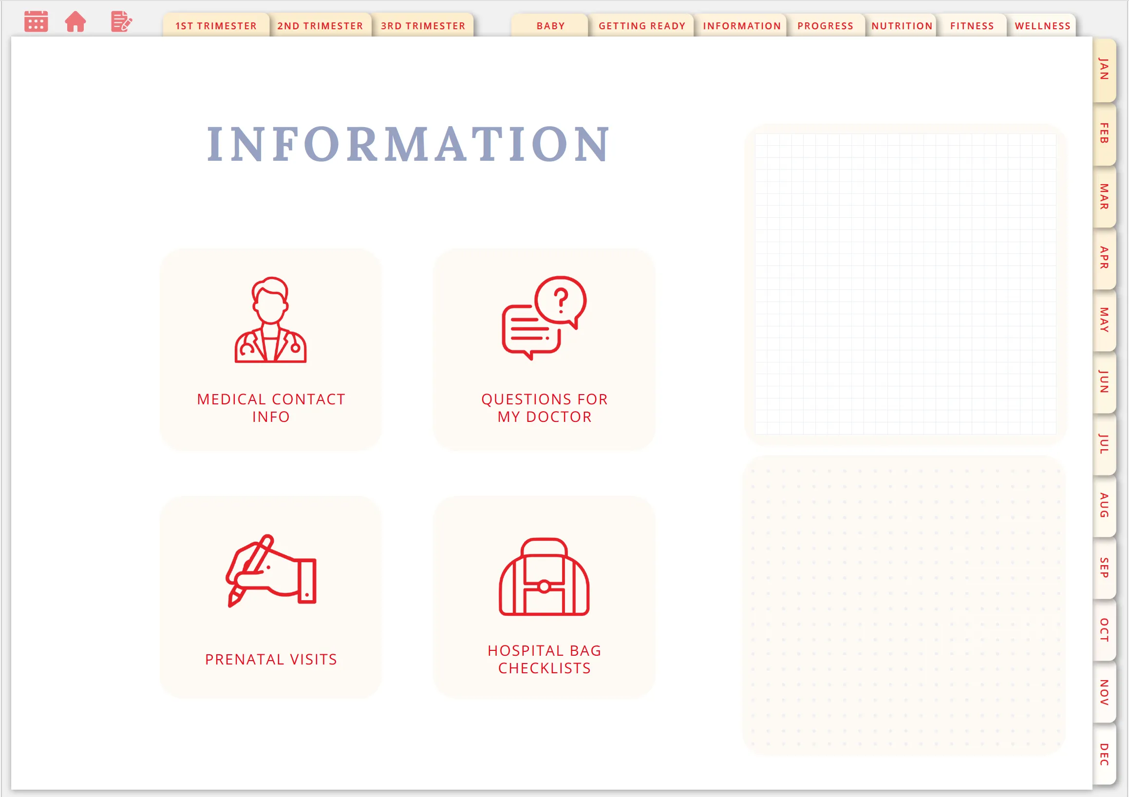Wholesome Linen Ultimate Pregnancy Planner | Digital Maternity & Baby Organizer | Comprehensive & Hyperlinked PDF