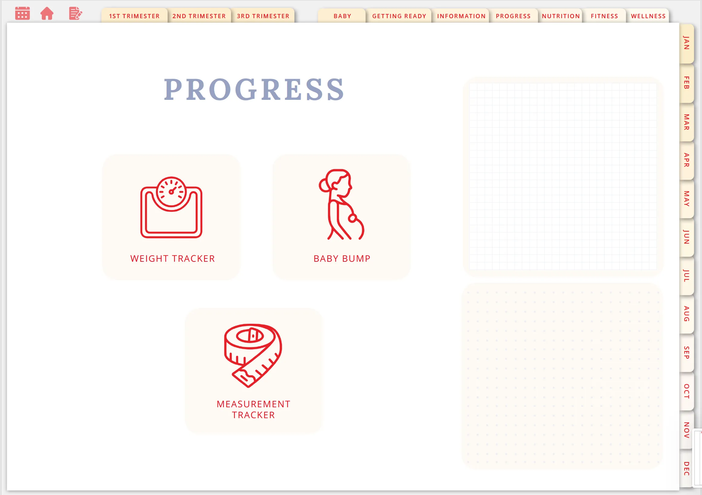 Wholesome Linen Ultimate Pregnancy Planner | Digital Maternity & Baby Organizer | Comprehensive & Hyperlinked PDF