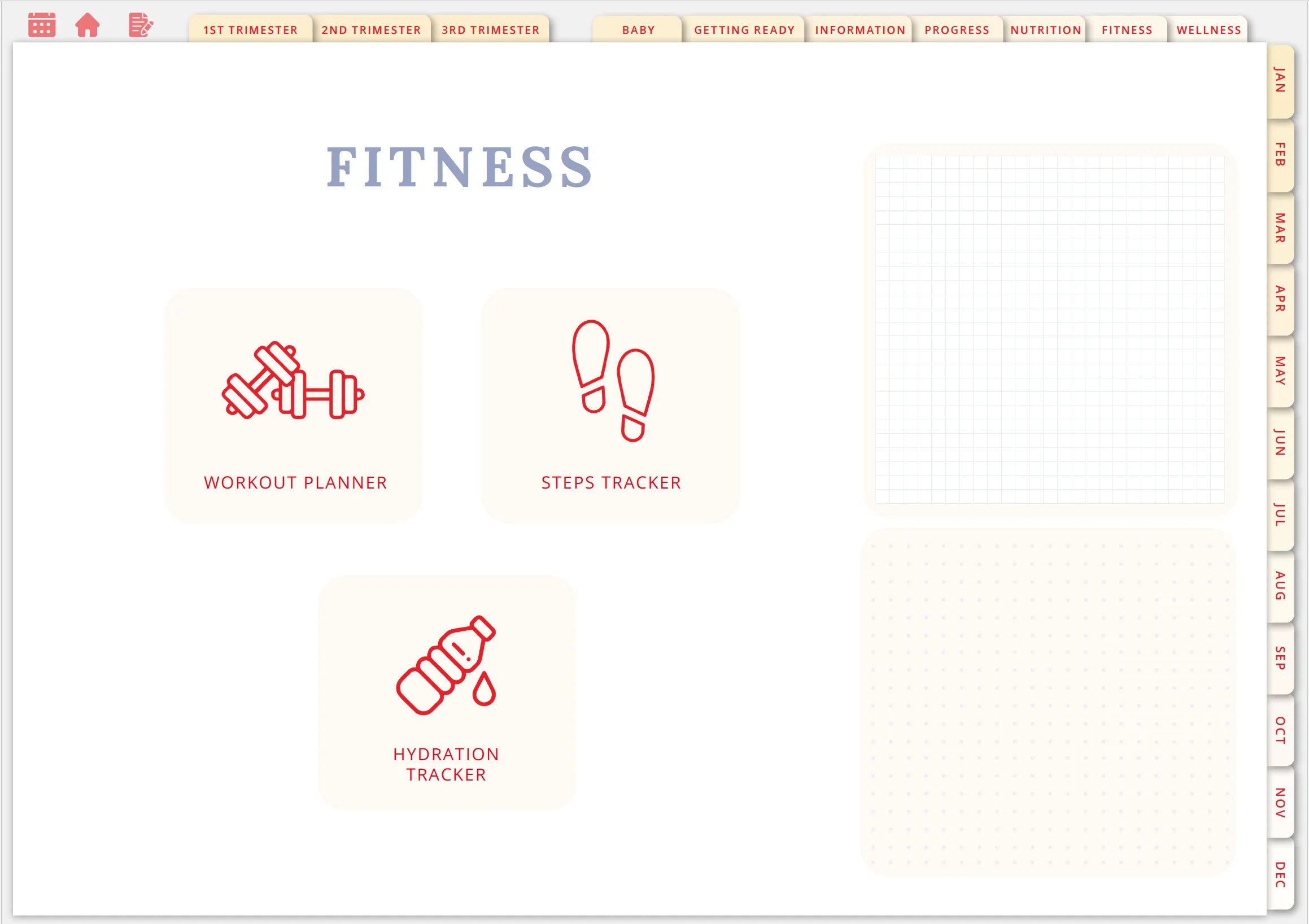 Wholesome Linen Ultimate Pregnancy Planner | Digital Maternity & Baby Organizer | Comprehensive & Hyperlinked PDF