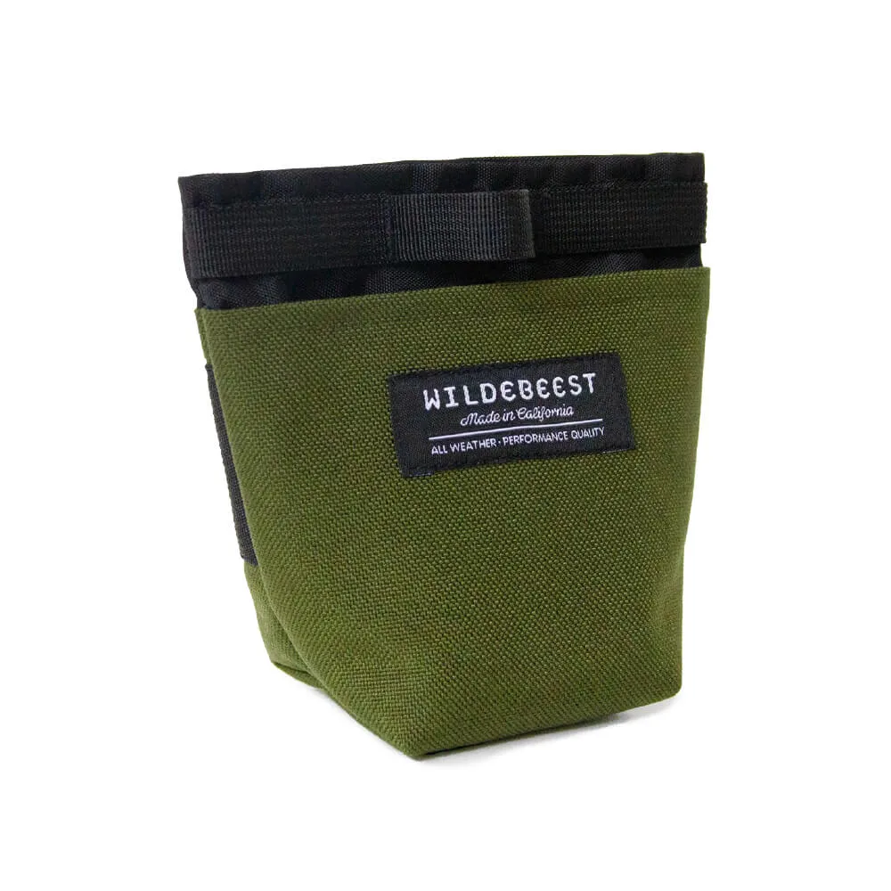 Wildebeest Alamo Dog Treat Pouch | Olive