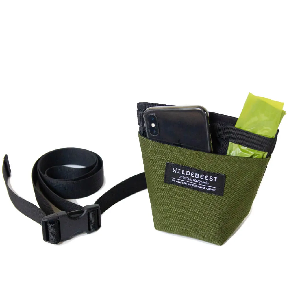 Wildebeest Alamo Dog Treat Pouch | Olive