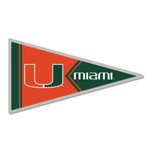WinCraft Miami Hurricanes Pennant U Miami Lapel Pin