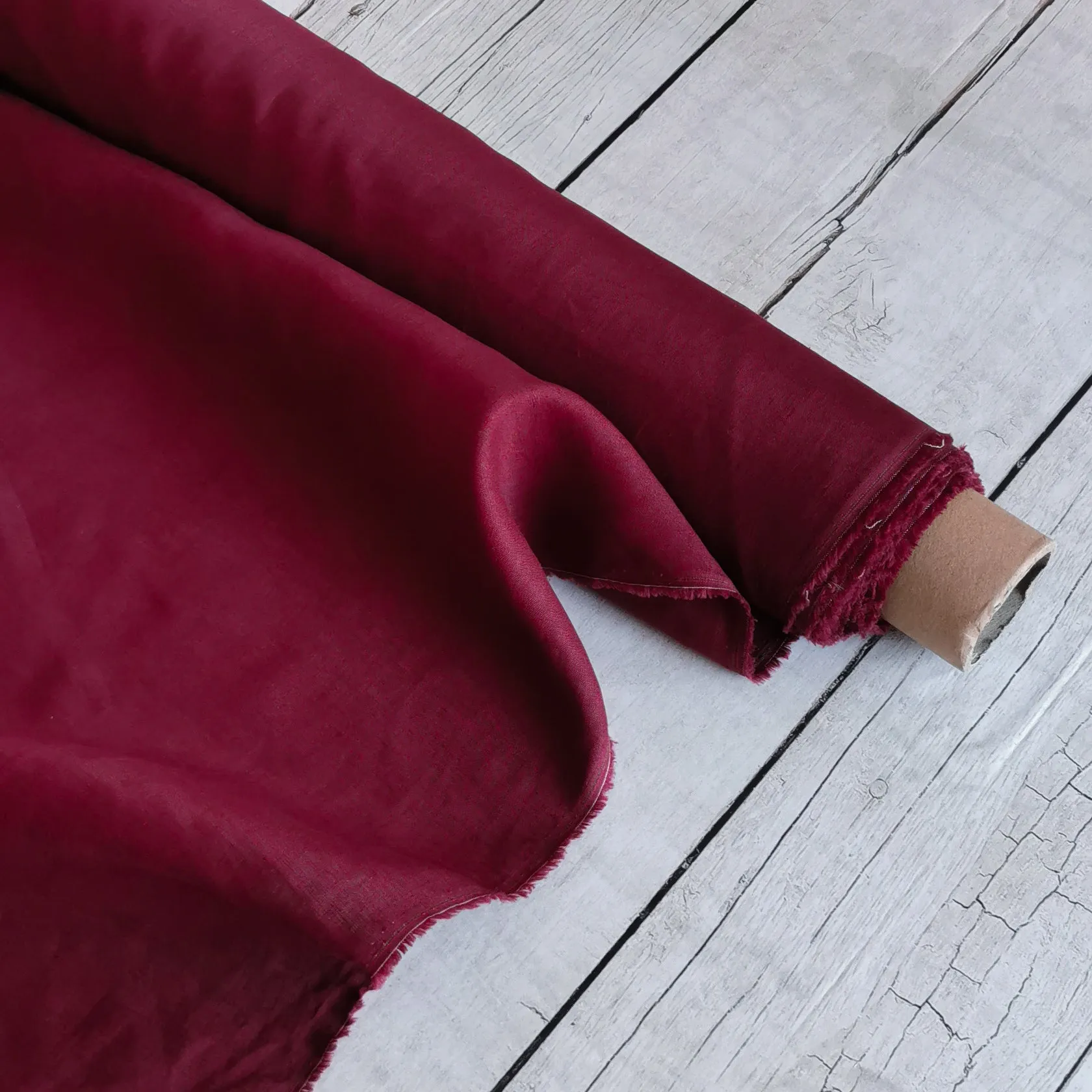 Wine Red (133) plain colour linen 150gsm