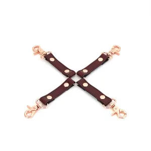 Wine Red ~ 4-Way Hogtie with Metal Clips
