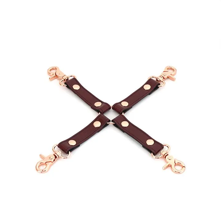 Wine Red ~ 4-Way Hogtie with Metal Clips