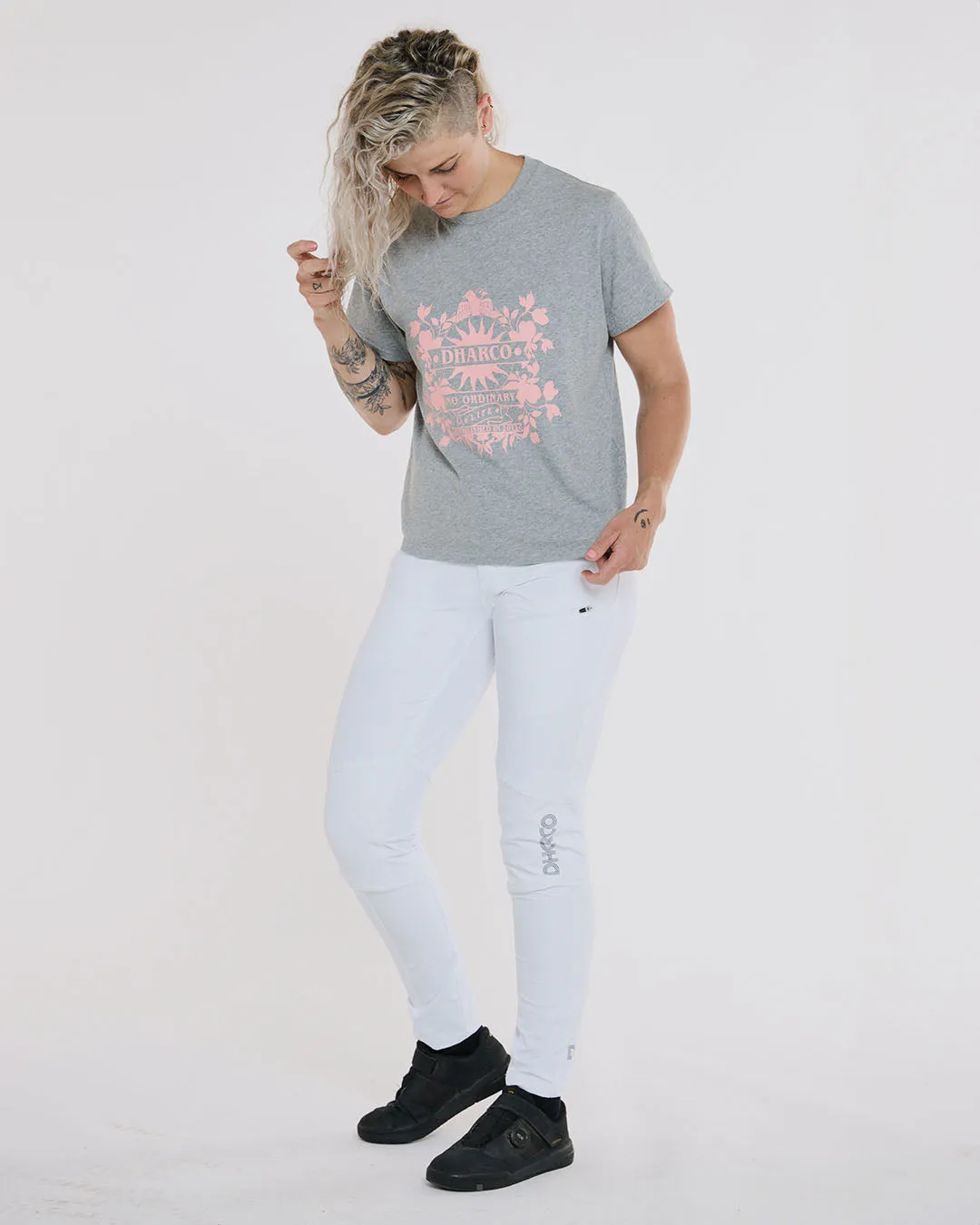 Womens Cotton Tee | Grey Marble