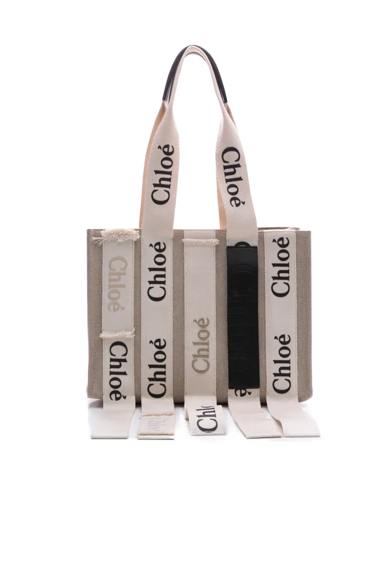 Woody Medium Ribbon Tote Bag