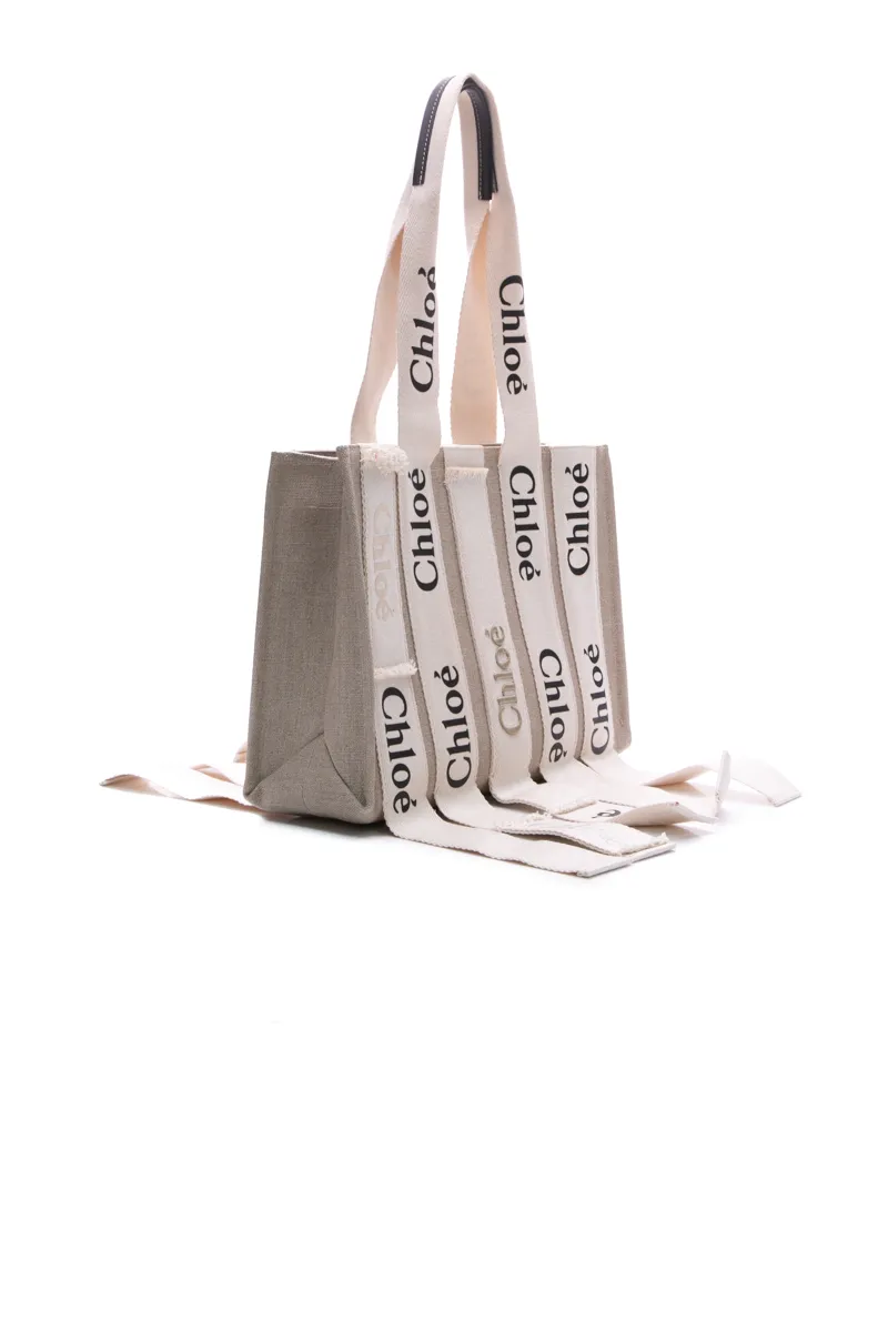 Woody Medium Ribbon Tote Bag