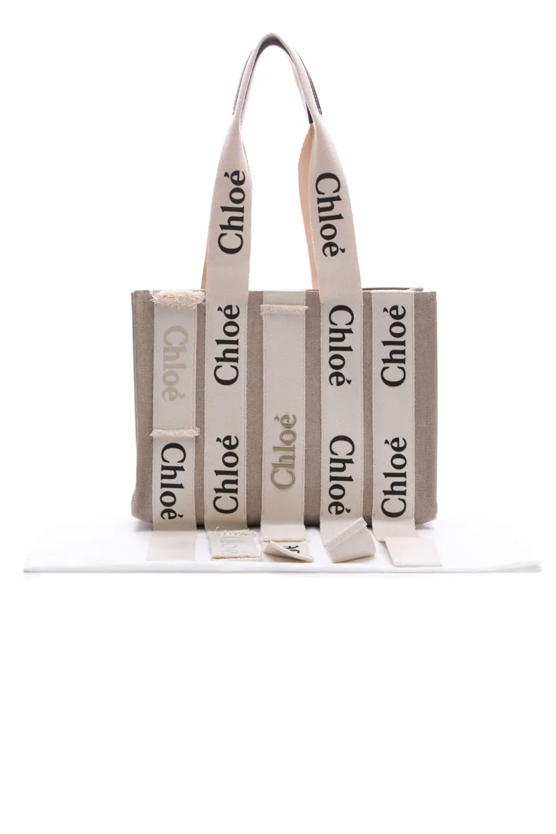Woody Medium Ribbon Tote Bag