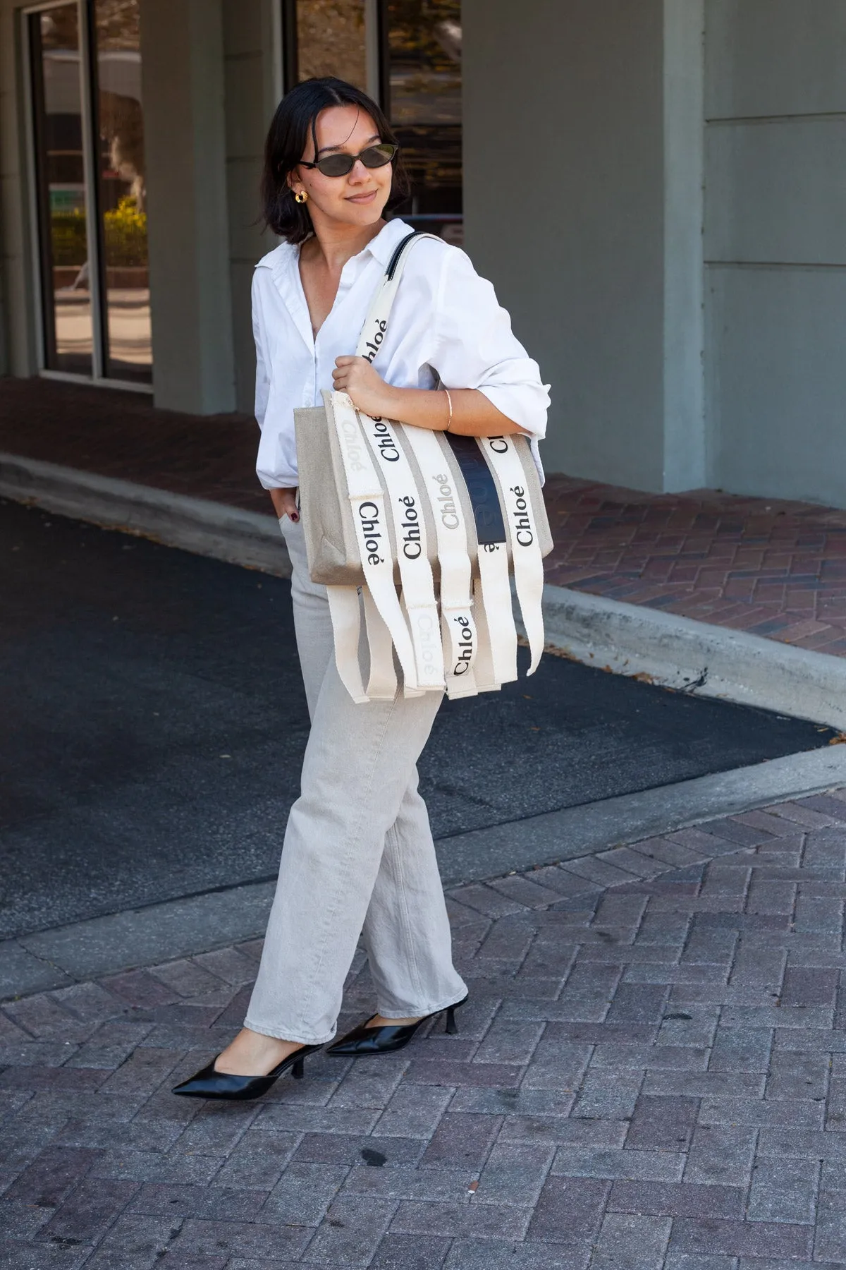 Woody Medium Ribbon Tote Bag