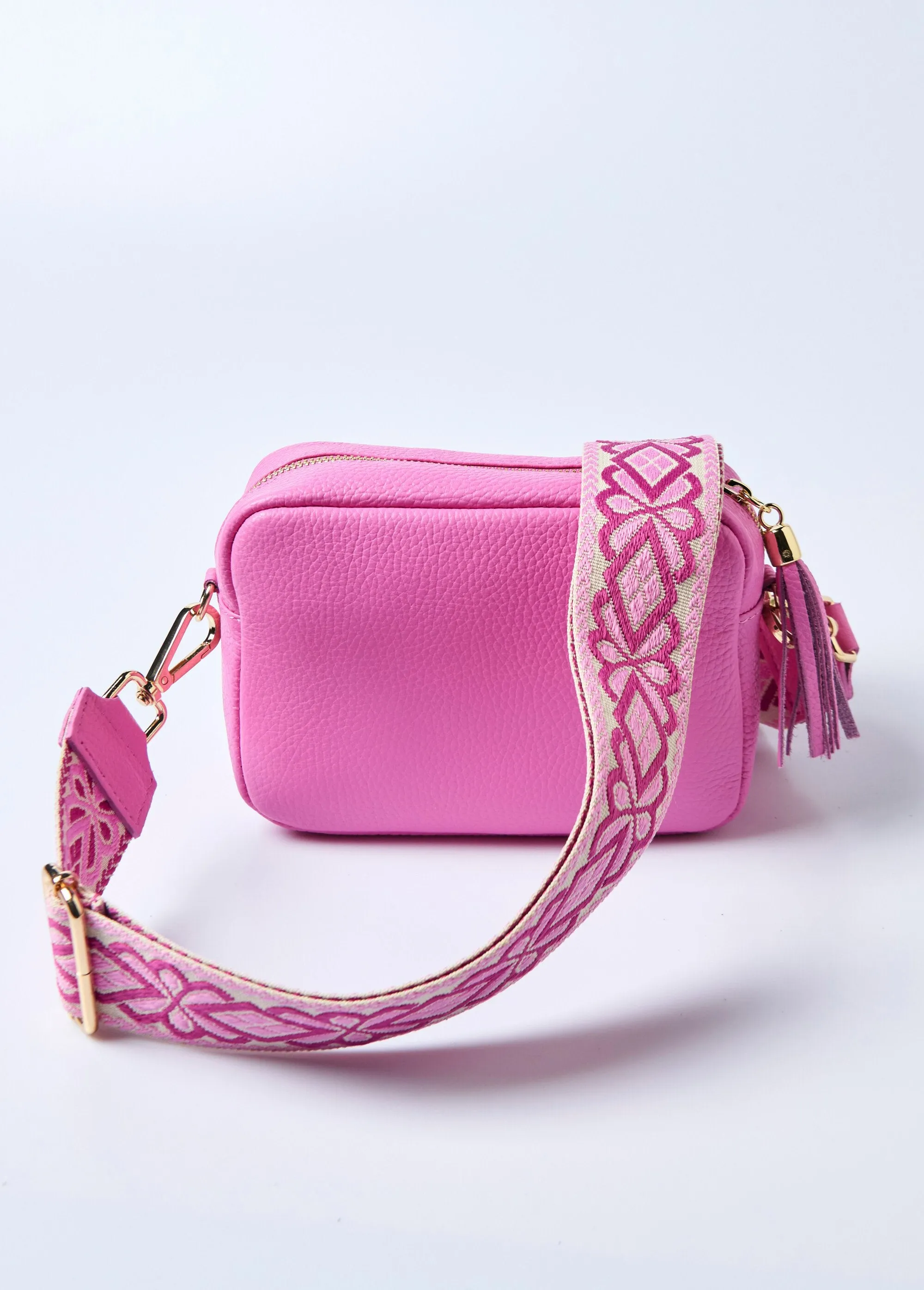 Woven flower handbag strap