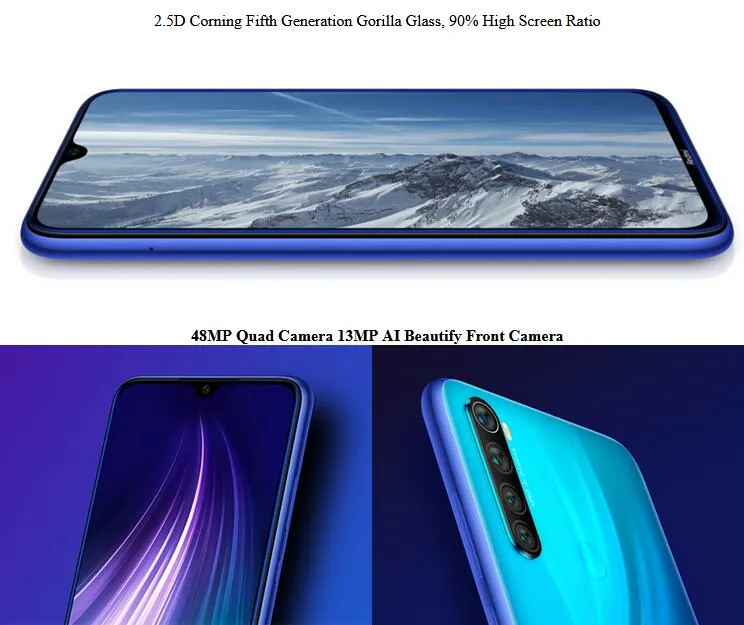 Xiaomi Redmi Note8 purple Global Version Smart Mobile Phone Quick Charging 48MP Camera 6.3 4000mAh Smartphone purple_6 64