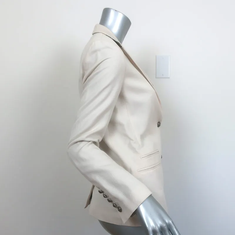 Zadig & Voltaire Blazer Vedax Bis Ecru Linen-Cotton Size 36 One-Button Jacket