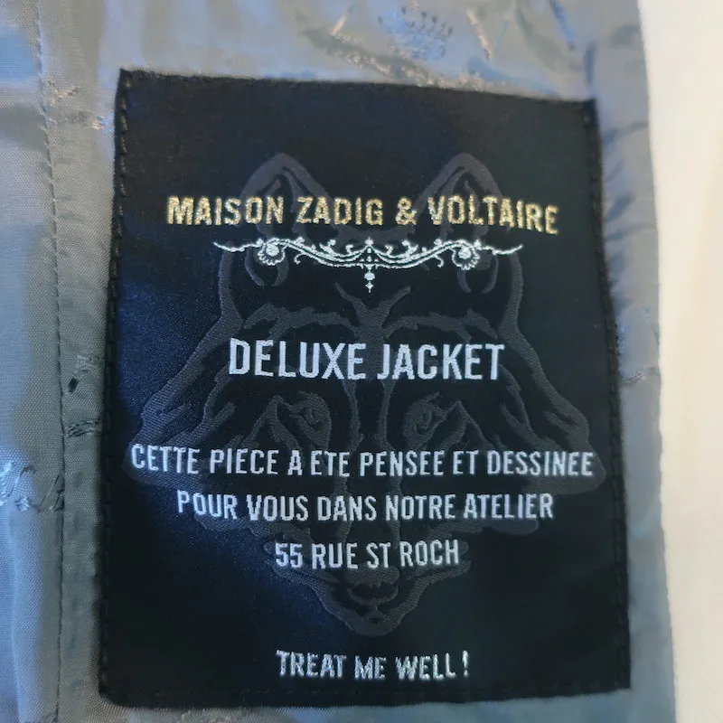 Zadig & Voltaire Blazer Vedax Bis Ecru Linen-Cotton Size 36 One-Button Jacket