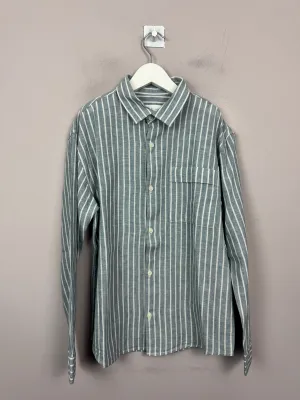 Zara blue stripe linen Shirt 9y