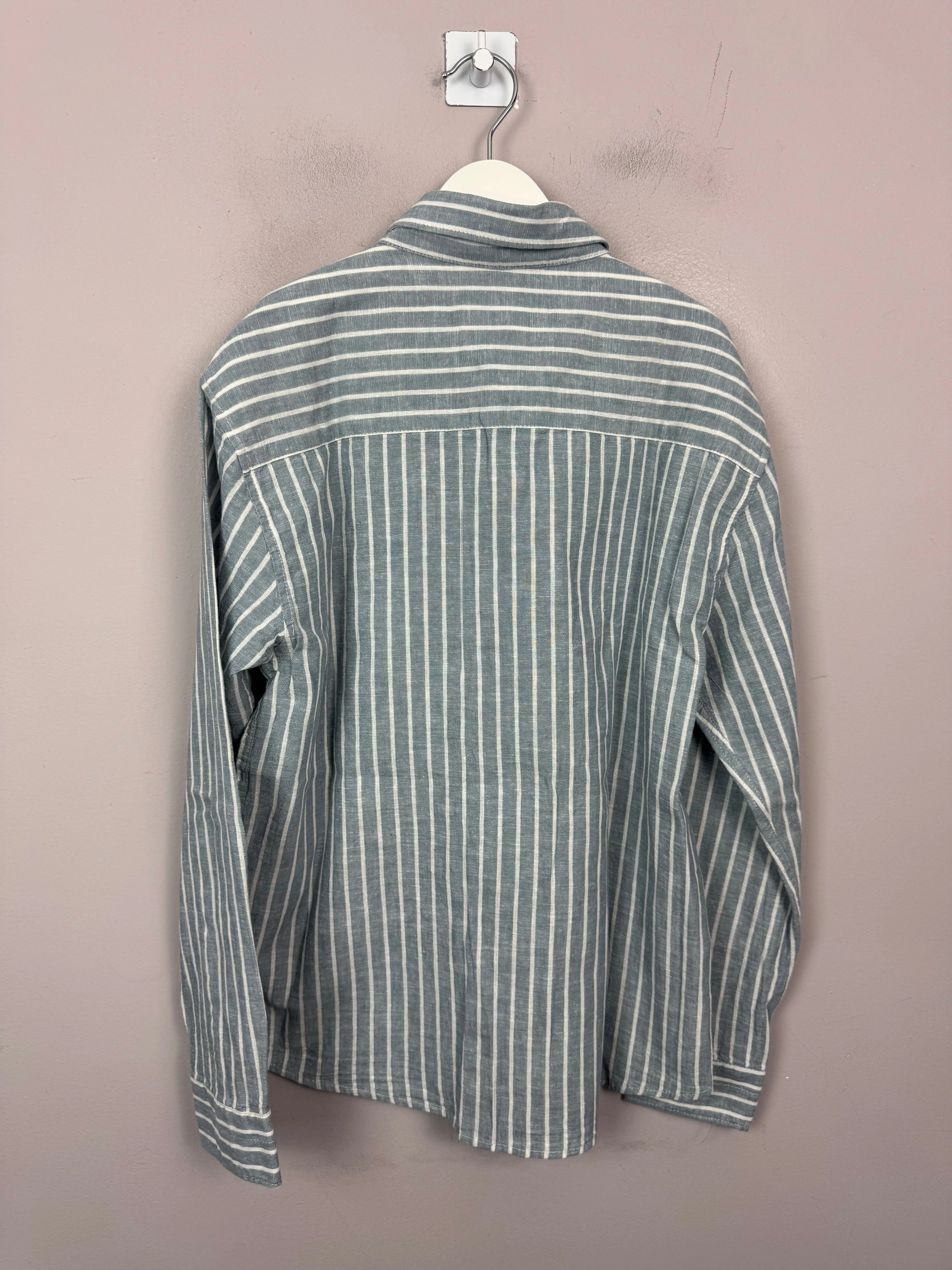 Zara blue stripe linen Shirt 9y