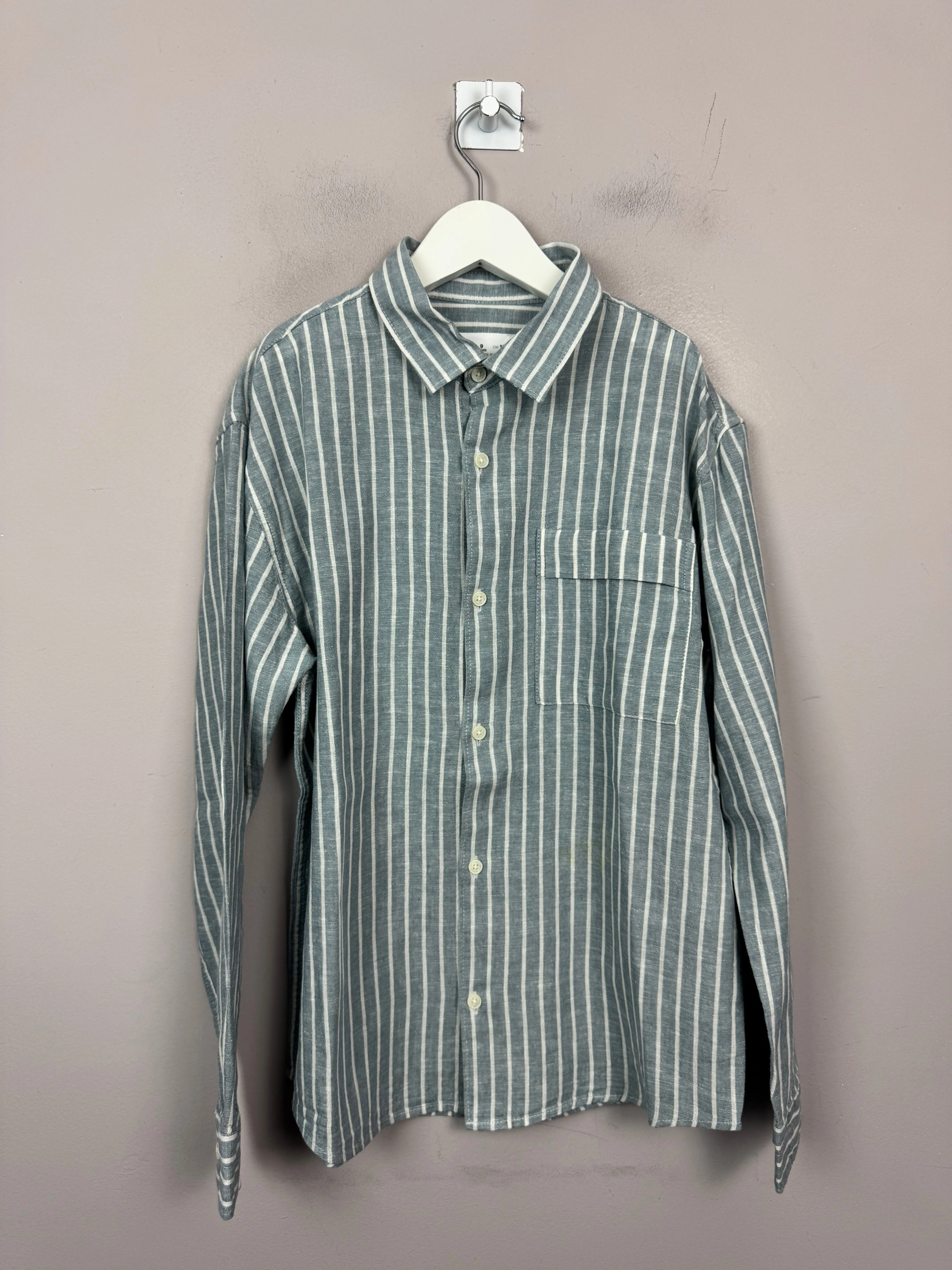 Zara blue stripe linen Shirt 9y