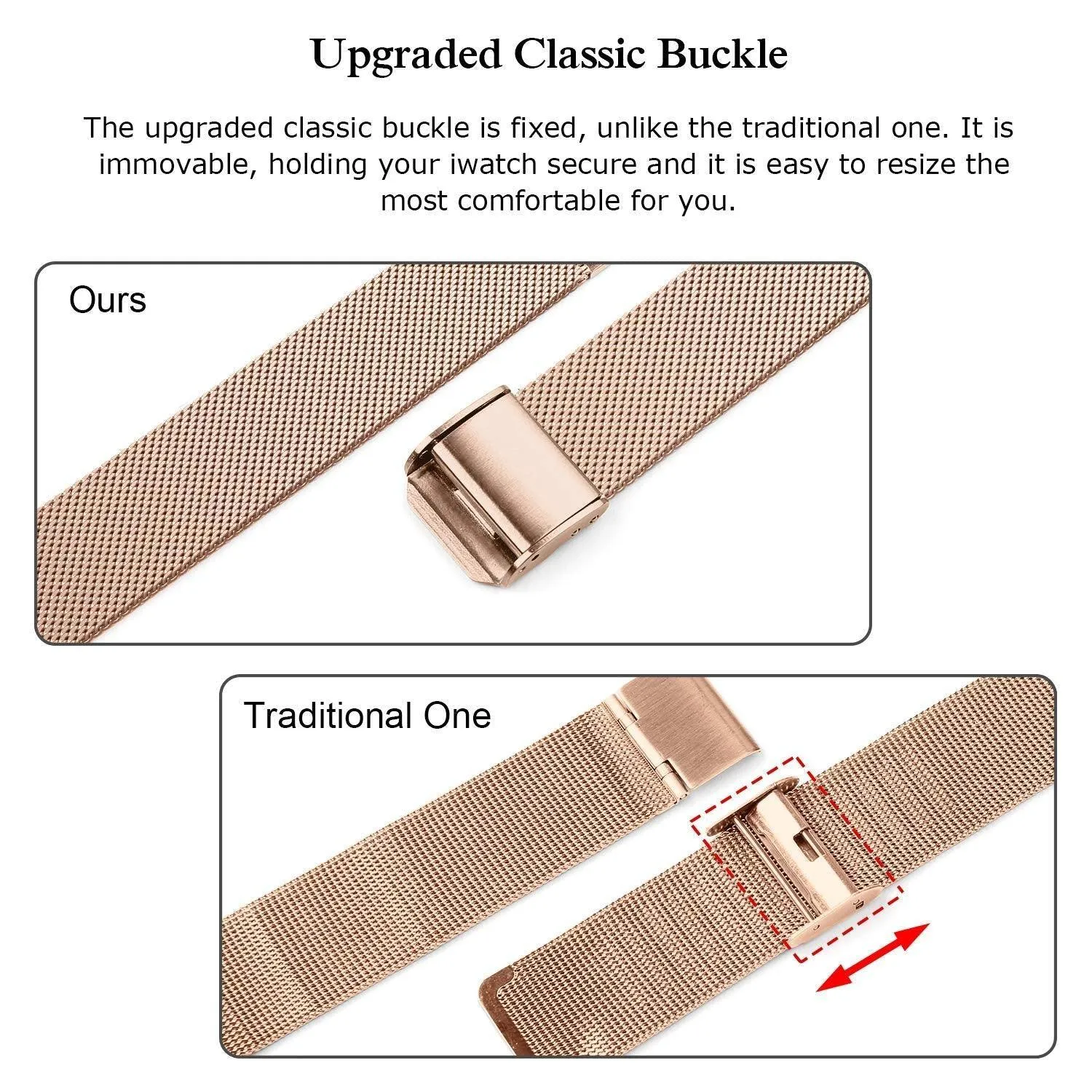Zeno Milanese strap For Apple Watch Series 1-7 (4 Colours)